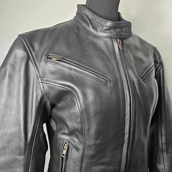 WOMEN'S MOTORCYCLE JACKETS, Black, Size Small, NEW - Picture 3 of 16